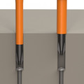 Screwdrivers | Klein Tools 6924INS 1/4 in. Cabinet Tip 4 in. Round Shank Insulated Screwdriver image number 3