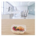 Food Trays, Containers, and Lids | Dart CH8DEF 4.9 in.x 1.4 in. x 5.5 in. 8 oz. ClearPac SafeSeal Tamper-Resistant/Evident Flat Lid Plastic Containers - Clear (200/Carton) image number 5