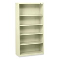  | Tennsco B-66-CPY 34.5 in. x 13.5 in. x 66 in. Five-Shelf Metal Bookcase - Putty image number 1