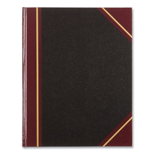  | National 56231 Texthide 10.38 in. x 8.38 in. Sheets Eye-Ease Record Book - Black/Burgundy/Gold Cover image number 0