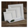 Early Labor Day Sale | Eco-Products EP-P023 Renewable Square Sugarcane Plates - Large, Natural White (250/Carton) image number 2