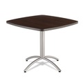  | Iceberg 65614 36 in. x 36 in. x 30 in. CafeWorks Square Cafe-Height Table - Walnut/Silver image number 0