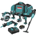 Combo Kits | Factory Reconditioned Makita XT614SX1-R 18V LXT Brushed Lithium‑Ion Cordless 6‑Tool Combo Kit with 2 Batteries (3 Ah) image number 0