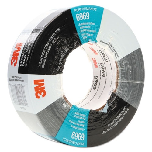 Mothers Day Sale! Save an Extra 10% off your order | 3M 6969 48 mm x 54.8 m 3 in. Core Extra-Heavy-Duty Duct Tape - Silver (1 Roll) image number 0