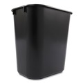 Trash & Waste Bins | Rubbermaid Commercial FG295500BLA 3.5-Gallon Rectangular Deskside Wastebasket - Black image number 3