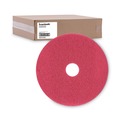 Cleaning & Janitorial Accessories | Boardwalk BWK4018RED 18 in. Buffing Floor Pads - Red (5/Carton) image number 1