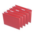  | Universal UNV14118EE 1/5-Cut Tab Deluxe Bright Color Hanging File Folders - Letter Size, Red (25/Box) image number 1