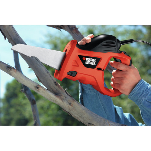 Black & Decker PHS550B 3.4 Amp Powered Handsaw with Storage Bag with 74-591  Large Wood Cutting Blade 