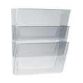  | Storex 70245U06C 13 in. x 4 in. x 14 in. Wall File - Letter Size, Clear (3/Pack) image number 2