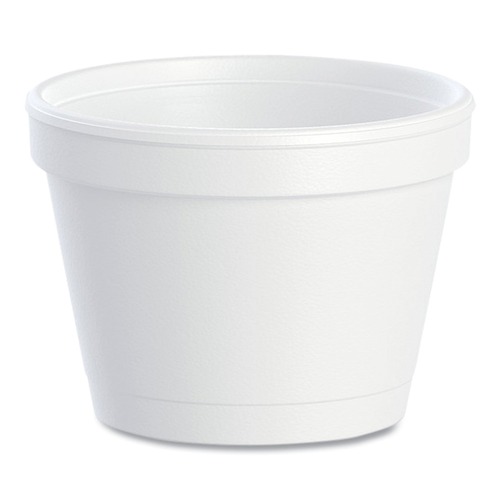 Food Trays, Containers, and Lids | Dart 4J6 4 oz. Foam Bowl Containers - White (1000/Carton) image number 0