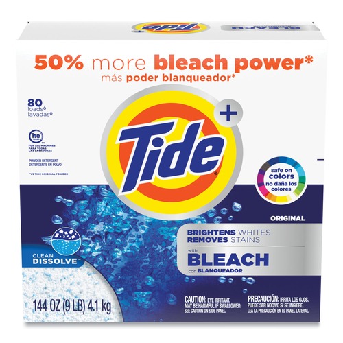 Mothers Day Sale! Save an Extra 10% off your order | Tide 84998EA 144 oz. Box Powder Laundry Detergent with Bleach - Tide Original Scent image number 0