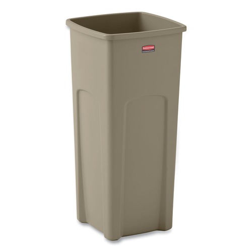 Rubbermaid Commercial Untouchable Square Waste Container - Black - 23 gal.