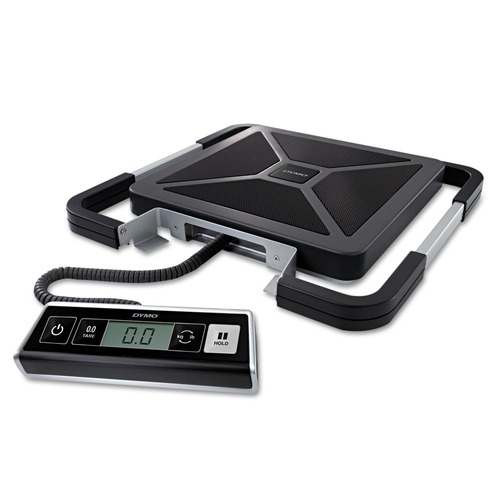 National Tape Measure Day | DYMO by Pelouze 1776112 S250 250 lbs. Capacity Portable USB Digital Shipping Scale - Black/Silver image number 0