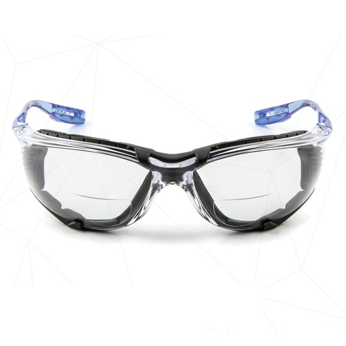 Eye Protection | 3M 7100046796 CCS plus1.5 Diopter Strength Protective Eyewear with Foam Gasket - Blue Plastic Frame, Clear Polycarbonate Lens image number 0