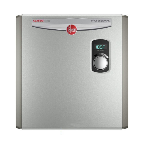 Rheem Rtex 24 24kw Electric Tankless Water Heater 240v Ext Adj Temp Ctrl Bot 3 4 In Npt Con 