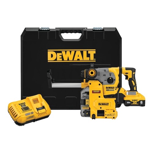 Rotary Hammers | Dewalt DCH293R2DH 20V MAX XR Brushless Cordless 1-1/8 in. L-Shape SDS PLUS Rotary Hammer Kit with On Board Extractor (6 Ah) image number 0