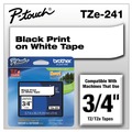  | Brother P-Touch TZE241 0.7 in. x 26.2 ft. TZE Standard Adhesive Laminated Labeling Tape - Black on White image number 1