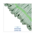 Tradesmen Day Sale | Boardwalk BWKMWTLGCT Microfiber Looped-End Wet Mop Head - Large, Green (12/Carton) image number 6