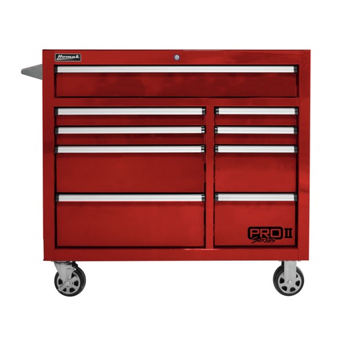 Tool Chests | Homak RD04041092 41 in. Pro 2 9-Drawer Roller Cabinet - Red image number 0