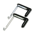  | Quartet 7502 Adjustable Cubicle Hangers for 1.5 in. - 3 in. Thick Partition Walls - Aluminum/Black (2/Set) image number 0