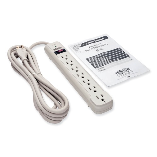 Percentage Off | Tripp Lite TLP712 7 Outlets 12 ft. Cord 1080 Joules Protect It Surge Protector - Light Gray image number 0