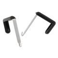  | Quartet 7502 Adjustable Cubicle Hangers for 1.5 in. - 3 in. Thick Partition Walls - Aluminum/Black (2/Set) image number 1