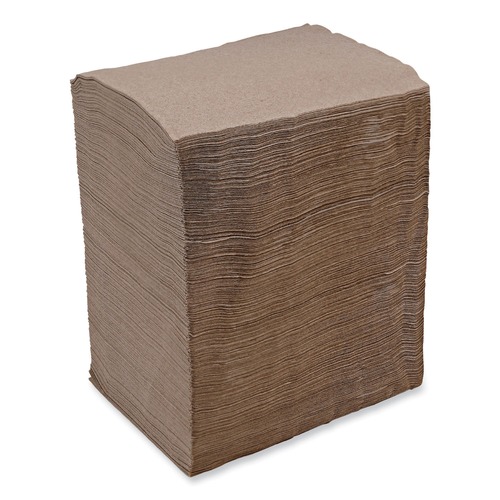 Paper Towels and Napkins | Boardwalk BWK8323K 13 in. x 10 in. 1-Ply 1/4-Fold Lunch Napkins - Kraft (500/Pack, 12 Packs/Carton) image number 0