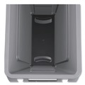 Trash & Waste Bins | Rubbermaid Commercial FG354060GRAY 23 Gallon Rectangular Plastic Slim Jim Receptacle W/venting Channels - Gray image number 3