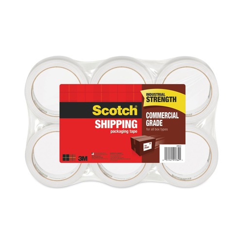 Mothers Day Sale! Save an Extra 10% off your order | Scotch 3750-6 1.88 in. x 54.6 Yards 3750 Commercial Grade 3 in. Core Packaging Tape with Dispenser - Clear (6/Pack) image number 0
