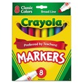  | Crayola 587708 Broad Bullet Tip Non-Washable Marker - Assorted Classic Colors (8/Set) image number 2