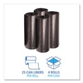 Trash Bags | Boardwalk X7658XKKR01 38 in. x 58 in. 60 gal. 1.6 mil Recycled Low-Density Polyethylene Can Liners - Black (100/Carton) image number 2