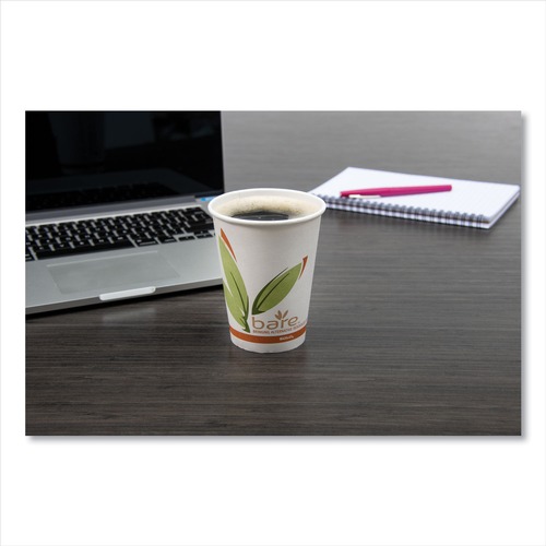  Solo 412RCN-J8484 12 oz Bare PCF Paper Hot Cup (Case of 1000) :  Health & Household