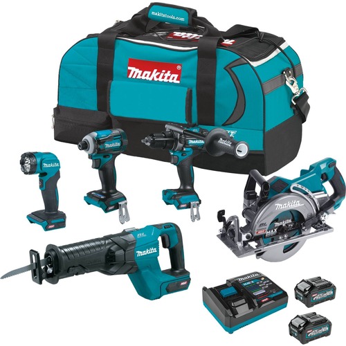 Combo Kits | Makita GT500M 40V MAX XGT Brushless Lithium-Ion Cordless 5-Tool Combo Kit with 2 Batteries (4 Ah) image number 0