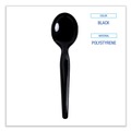 Cutlery | Boardwalk BWKSOUPHWPSBLA Heavyweight Polystyrene Soup Spoons - Black (1000/Carton) image number 3