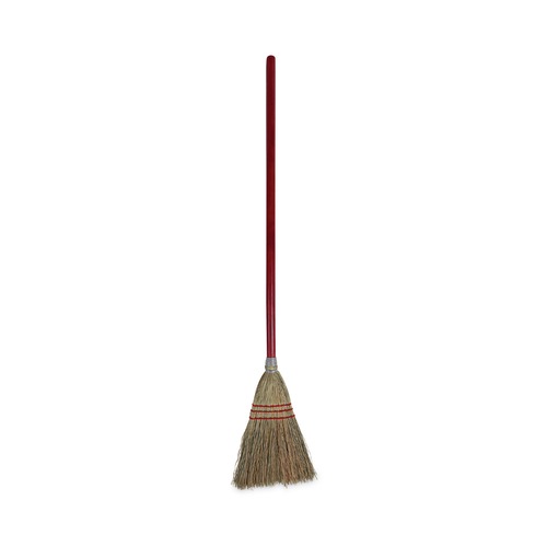 Brooms | Boardwalk BWK951TEA 39 in. Corn Fiber Bristles Lobby/Toy Broom - Red image number 0