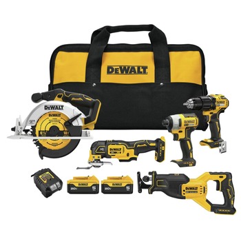 Factory Reconditioned Dewalt DCK530P2R 20V MAX Brushless Lithium-Ion Cordless 5-Tool Combo Kit (5 Ah)