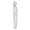 Bib Overalls | KleenGuard KCC 46115 A30 Elastic-Back and Cuff Hooded Coveralls - Double Extra Large, White (25/Carton) image number 4