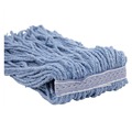 Mops | Boardwalk BWK2024B #24 Cotton/Synthetic Fiber Cut-End Standard Mop Head - Blue (12/Carton) image number 4