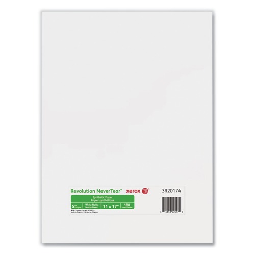  | Xerox 3R20174 11 in. x 17 in. 5 mil Revolution NeverTear - Smooth White (100/Pack) image number 0