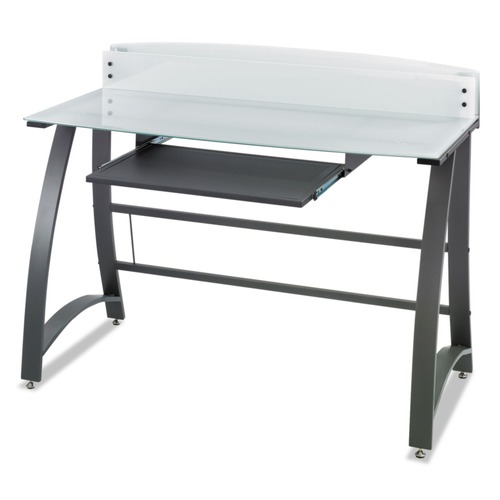  | Safco 1938TG 47 in. x 23 in. x 37 in. Xpressions Computer Desk - Frosted/Black image number 0