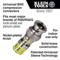 Electronics | Klein Tools VDV813-607 10-Piece Universal RG6/ 6Q Male Connector Set image number 1