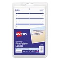  | Avery 05200 0.69 in. x 3.44 in. Permanent File Folder Labels - White (7/Sheet, 36 Sheets/Pack) image number 0
