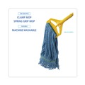 Mops | Boardwalk BWK502BLNB Super Loop Wet Cotton/Synthetic Mop Head - Medium, Blue image number 2