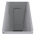 Trash & Waste Bins | Rubbermaid Commercial FG354060GRAY 23 Gallon Rectangular Plastic Slim Jim Receptacle W/venting Channels - Gray image number 4
