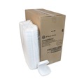 Mothers Day Sale! Save an Extra 10% off your order | Pactiv Corp. YTH100800000 6.38 in. x 6.38 in. x 3 in. Foam Hinged Lid Container With Single Tab Lock - White (500/Carton) image number 3