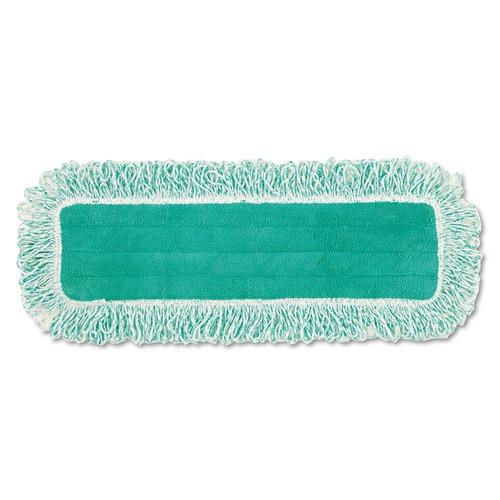 Cleaning & Janitorial Supplies | Rubbermaid Commercial FGQ41800GR00 18 in. Microfiber Dust Pad with Fringe - Green (6/Carton) image number 0
