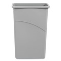 Trash & Waste Bins | Boardwalk 1868188 23 gal. Plastic Slim Waste Container - Gray image number 0
