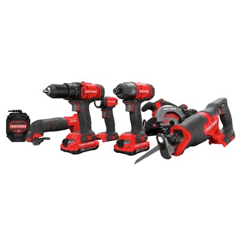Factory Reconditioned Craftsman CMCK601D2R V20 Lithium-Ion Cordless 6-Tool Combo Kit with 2 Batteries (2 Ah)