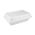 Mothers Day Sale! Save an Extra 10% off your order | Pactiv Corp. YHLW01880000 Smartlock 8.75 in. x 5.5 in. x 3 in. Hinged Foam Containers - White (220/Carton) image number 0