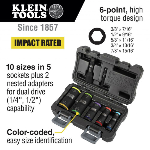 Klein Tools BAT20CD Battery-Operated Compact Impact Driver, 1/4 in. Hex Drive, Tool Only